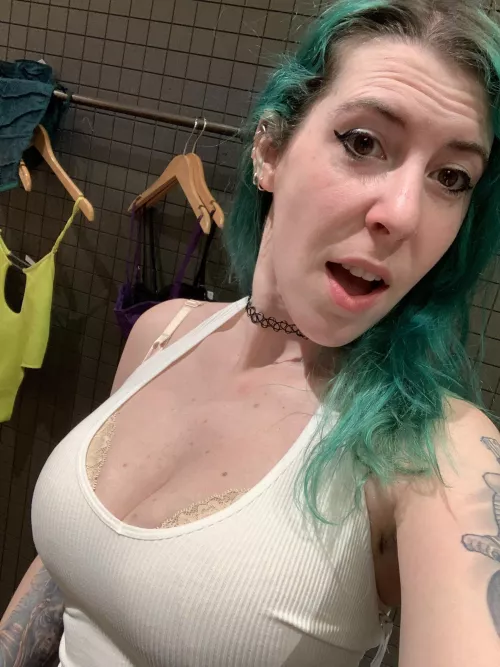 Busty in the fitting room