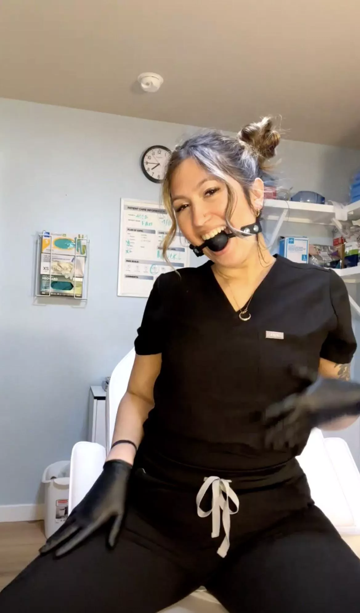 Can you gag me in the exam chair?