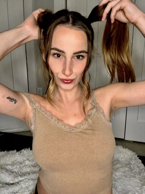 Feeling cute with the pigtails