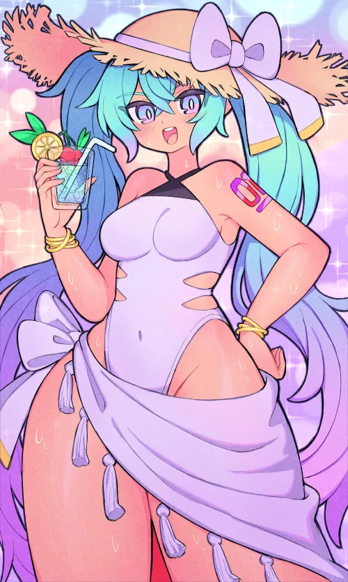 Hatsune Miku in a swimsuit