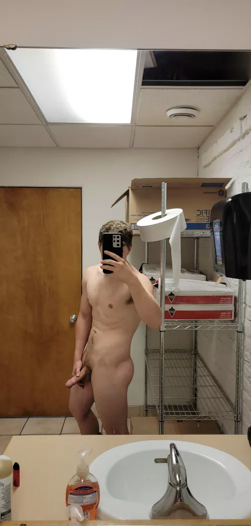 I always cum harder in the work restroom