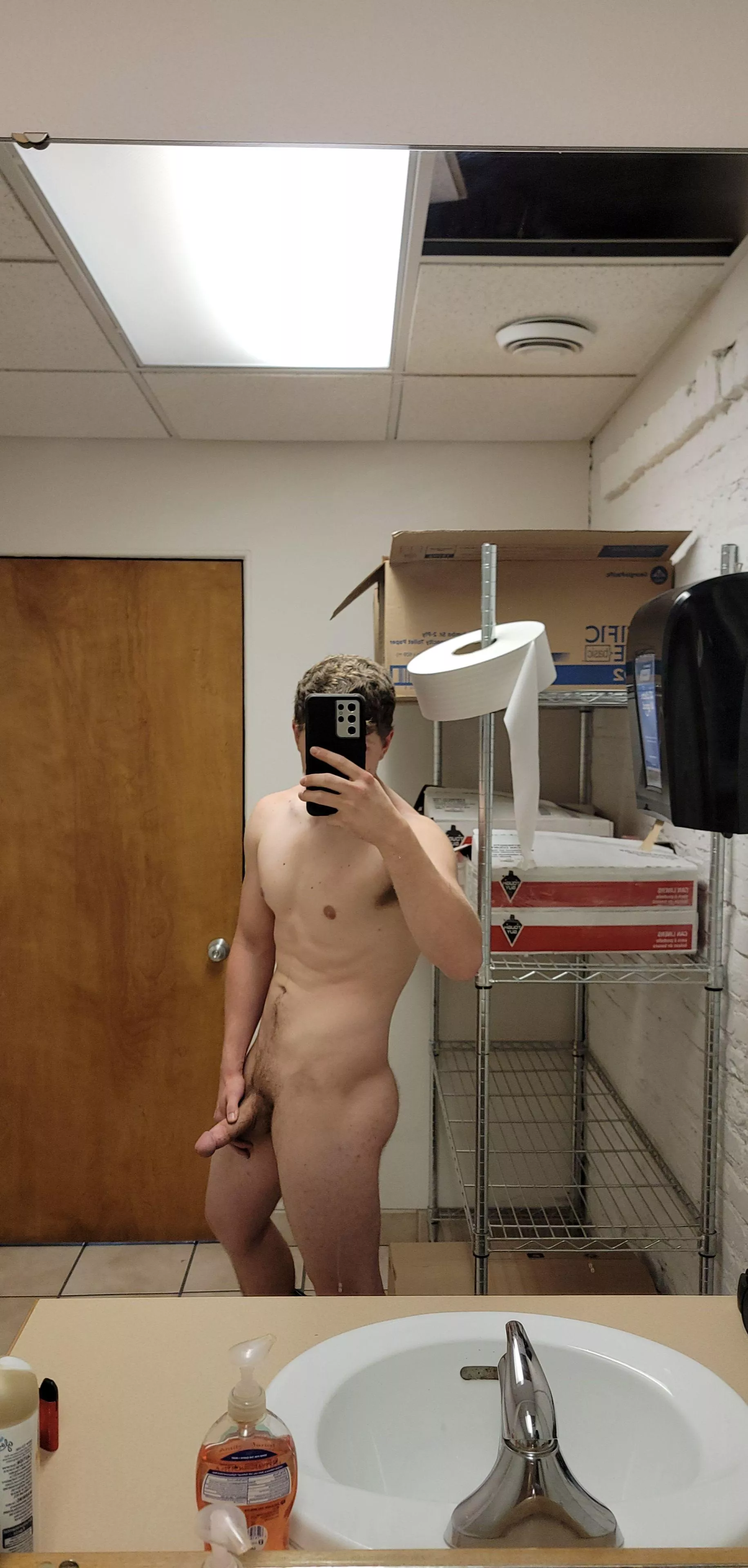 I always cum harder in the work restroom