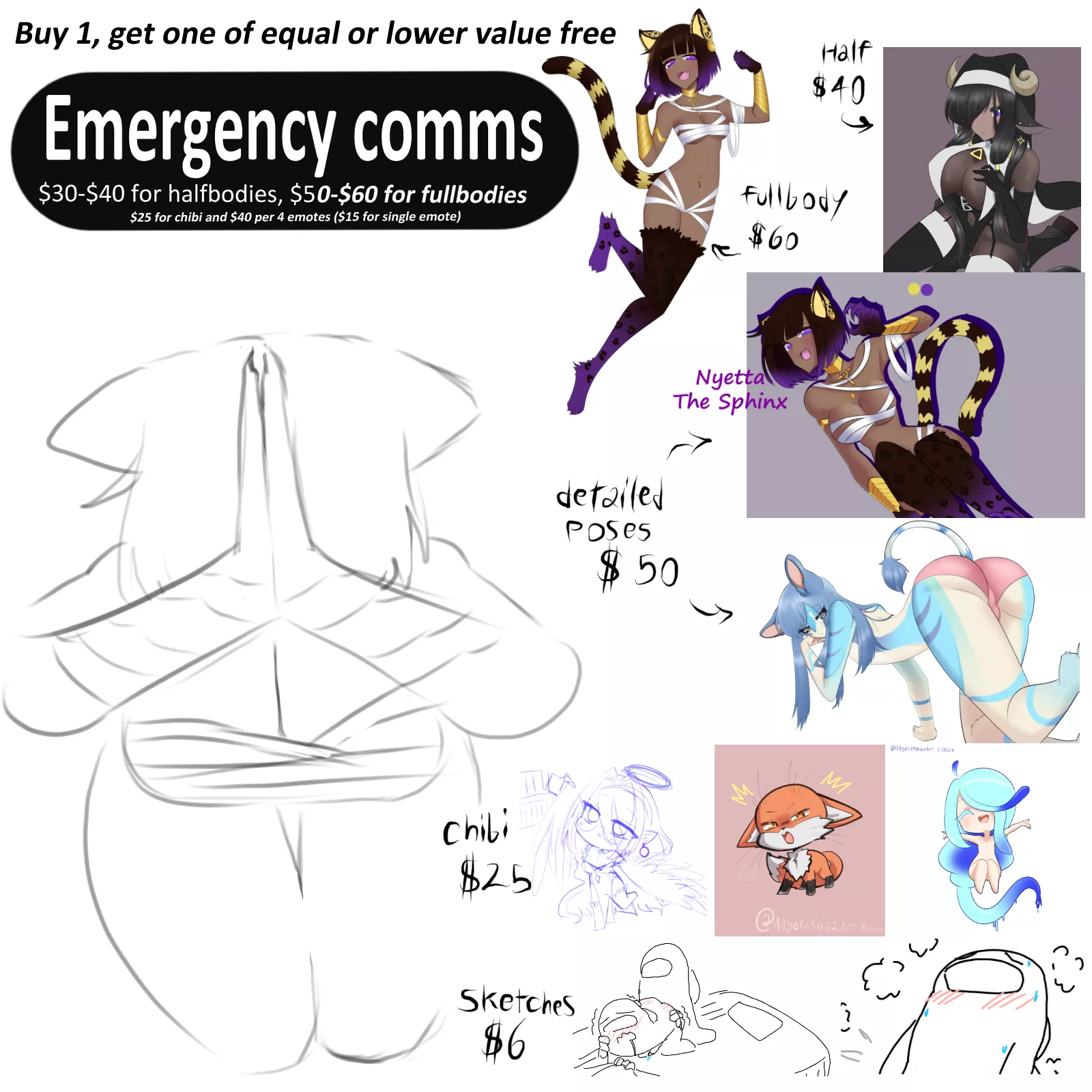 I ran out of monster girl examples so i put amongus. Need before 15th