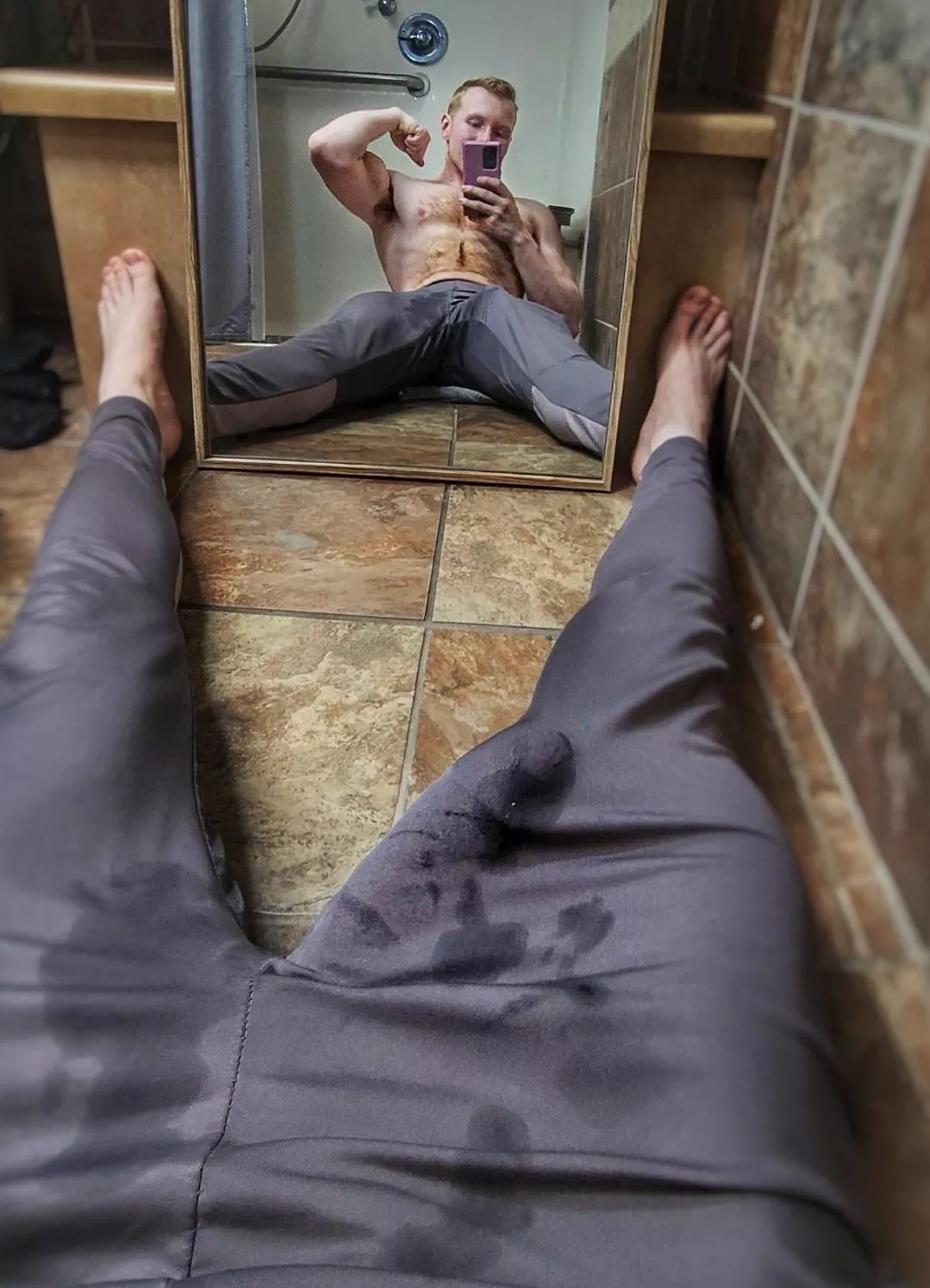 I took this in the gym shower with the door unlocked, would you follow me in after my workout ?