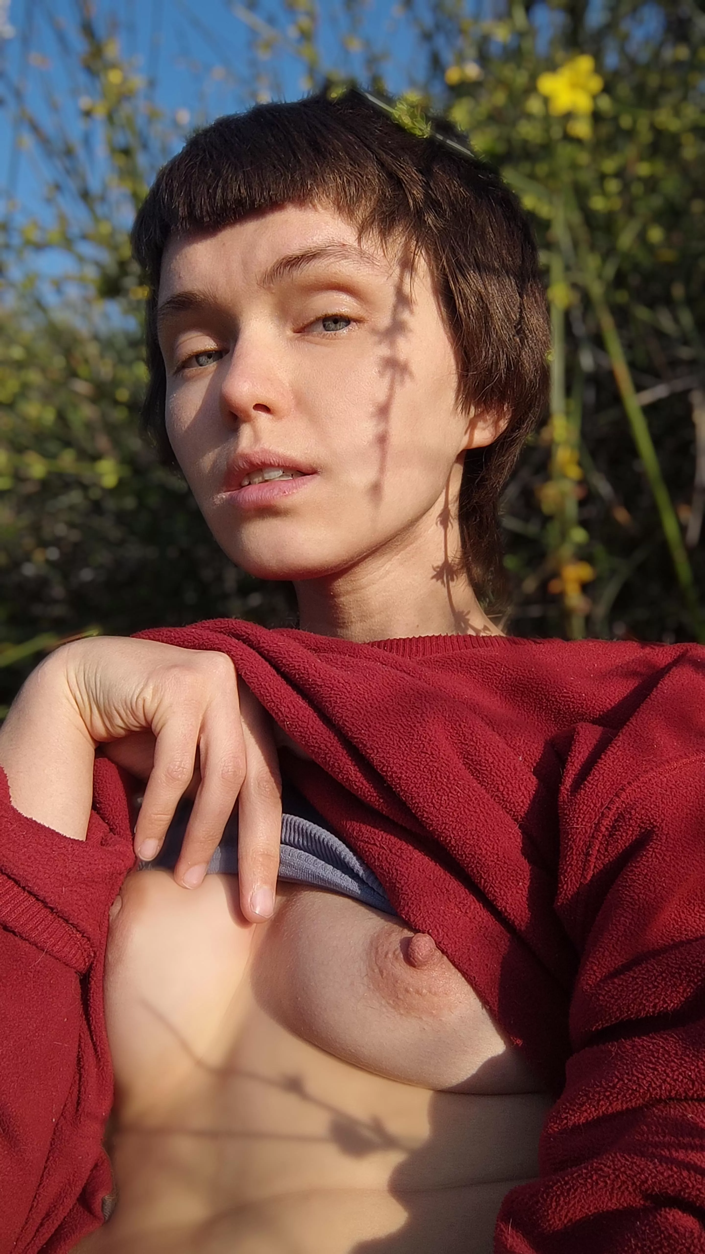 It's too hot to wear a sweater