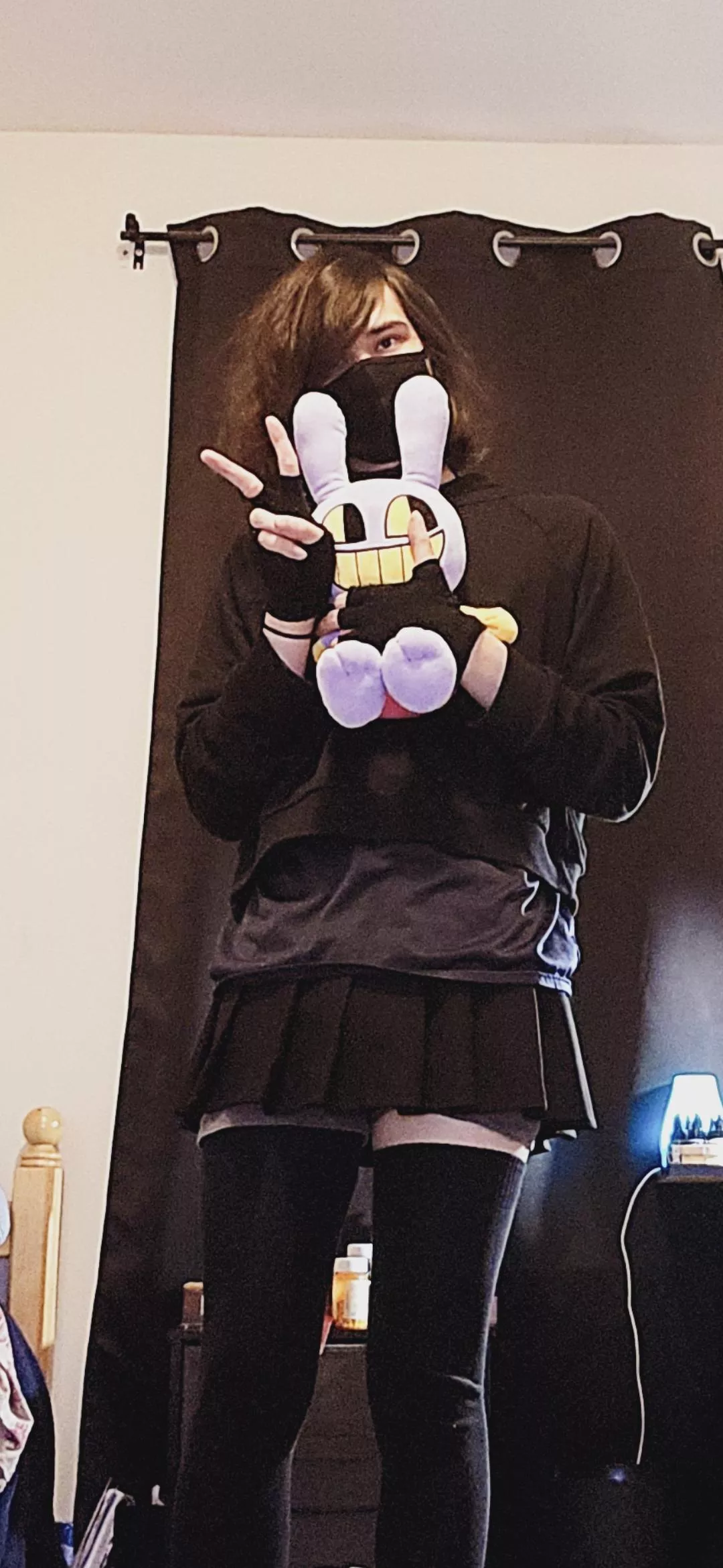 My first time trying on a feminine clothes 