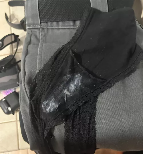 Sweaty creamy dirty workout panties for daddy to take to work.