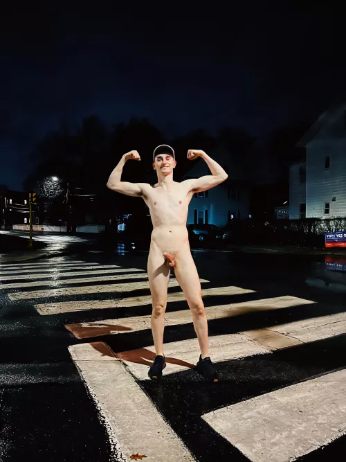 What will you do if you caught me in the crosswalk like this 😈 