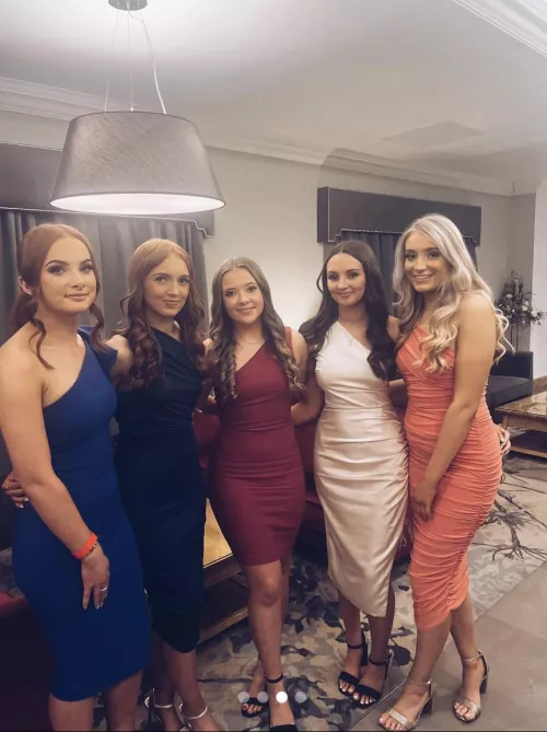 Which one is getting peeled out of her dress [5]