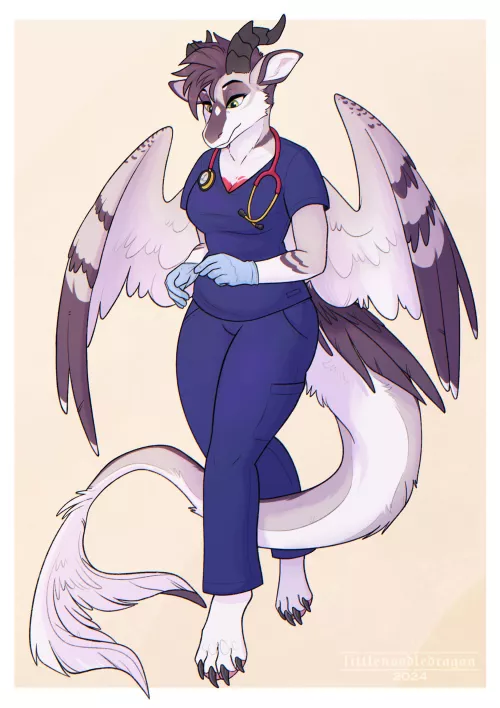 Working girl 🩺  [me, littlenoodledragon]