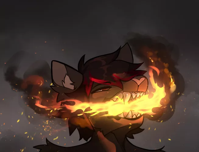 YCH flames piece finished (endyvang) 