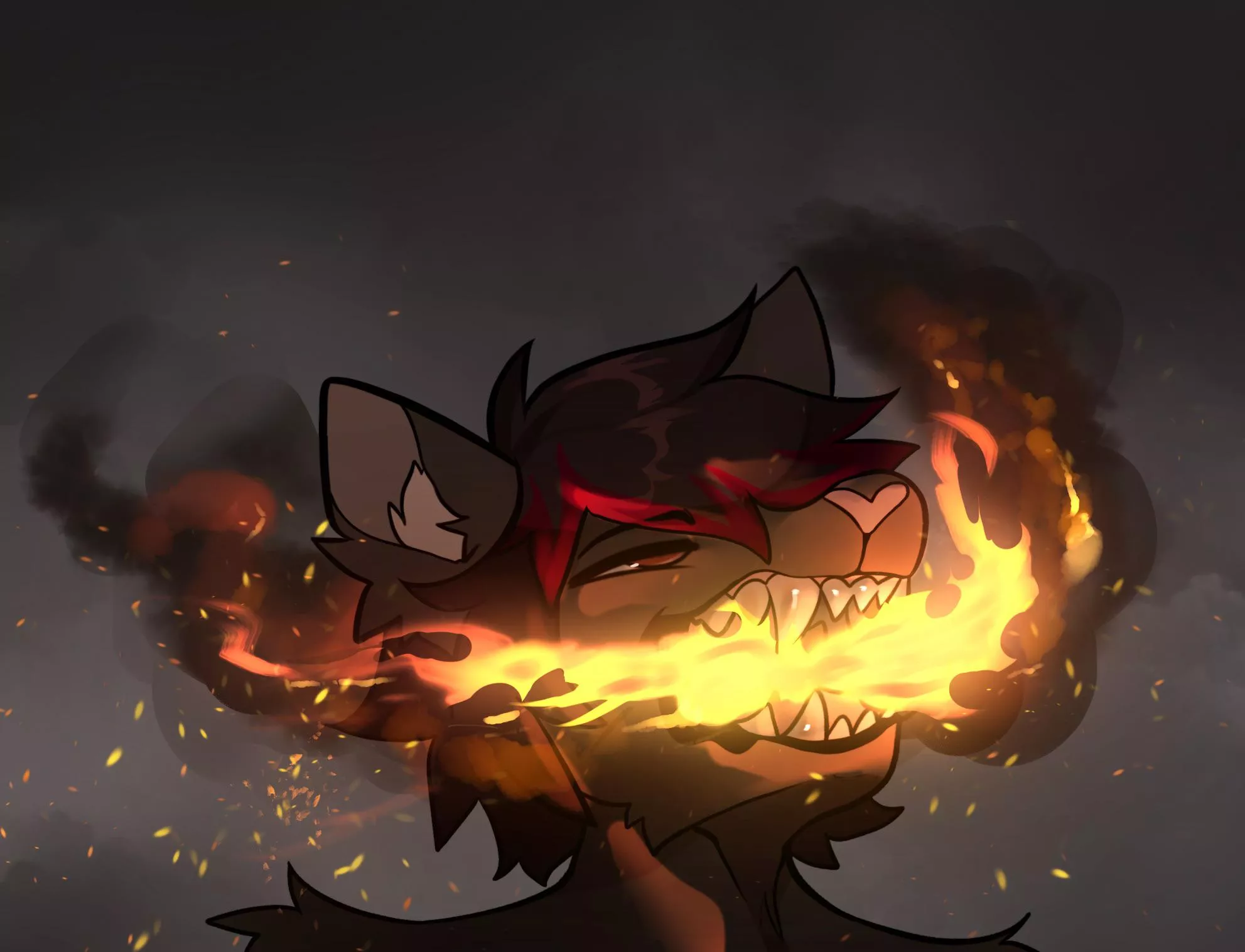 YCH flames piece finished (endyvang) 