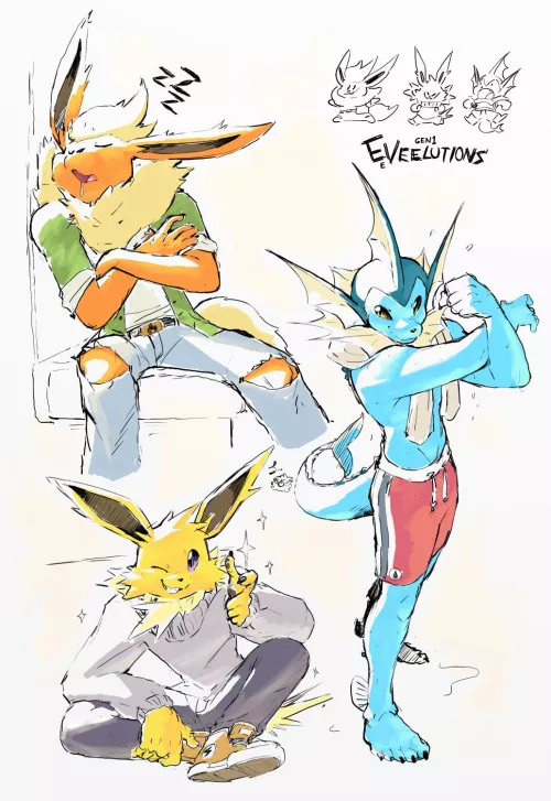 Anthro Eeveelutions [DaHeckSaJerry]