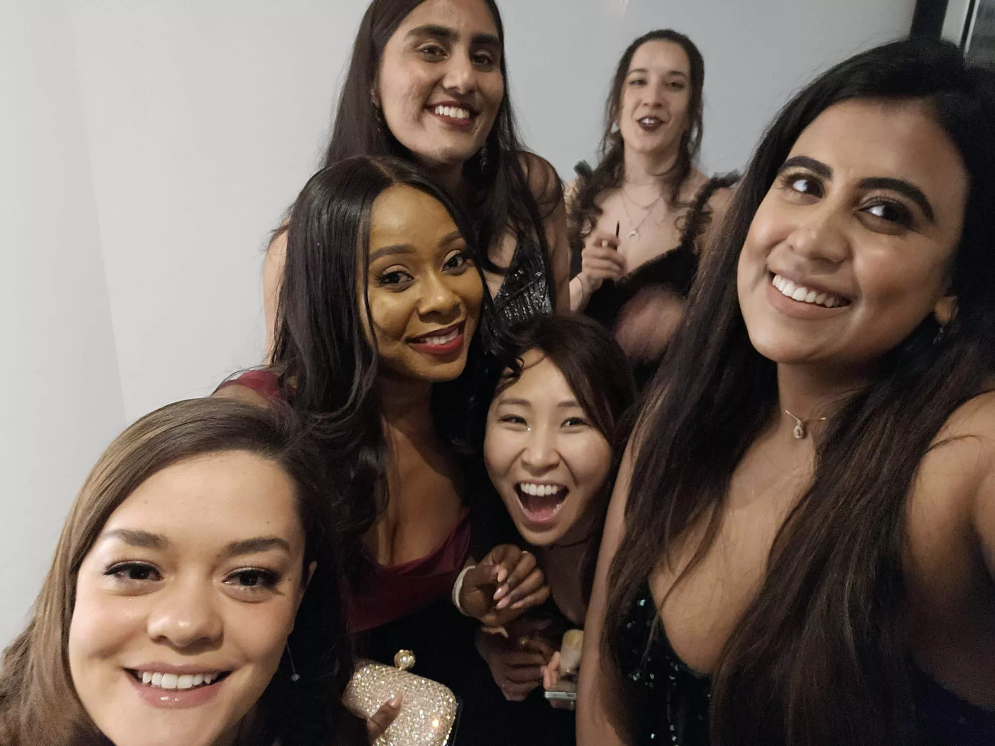 Beauties in dresses ready for fun