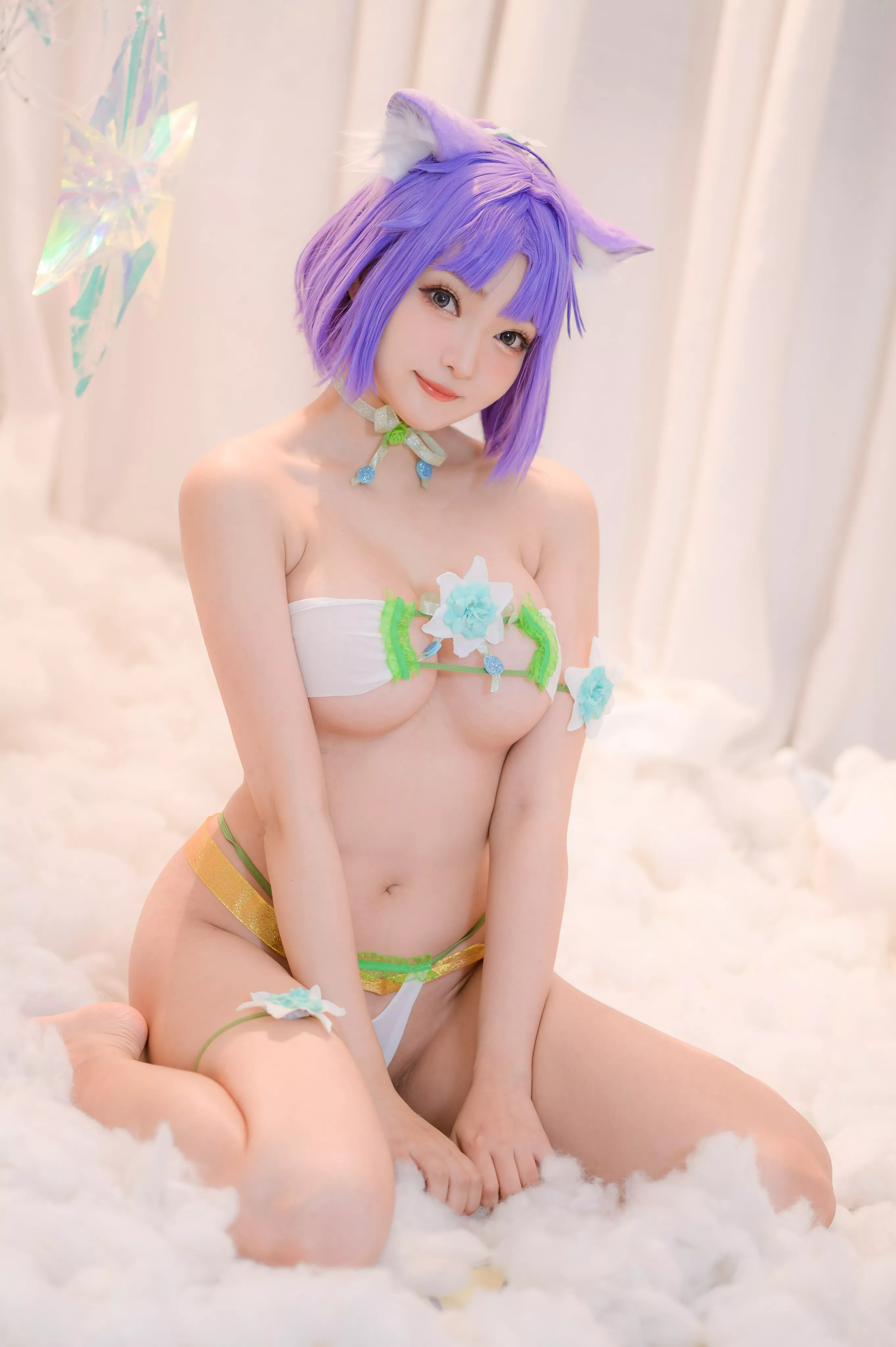 Cinnamon (Nekopara) S-style swimsuit by Xuxu0330