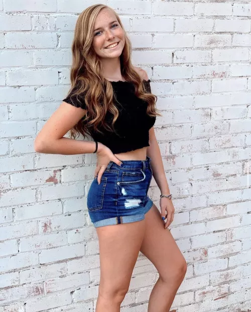 Crop top and jean shorts