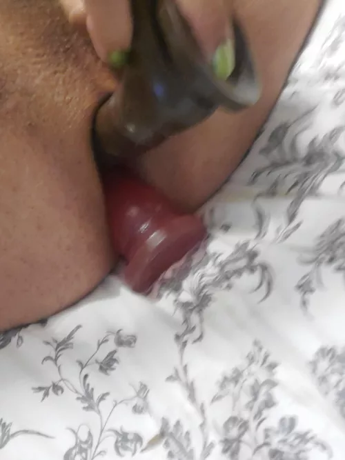 Double dildo , double stuffed