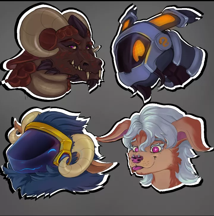 Hii, i'm doing simple stickers headshot, only $10 for each onde. Dm me If you interested