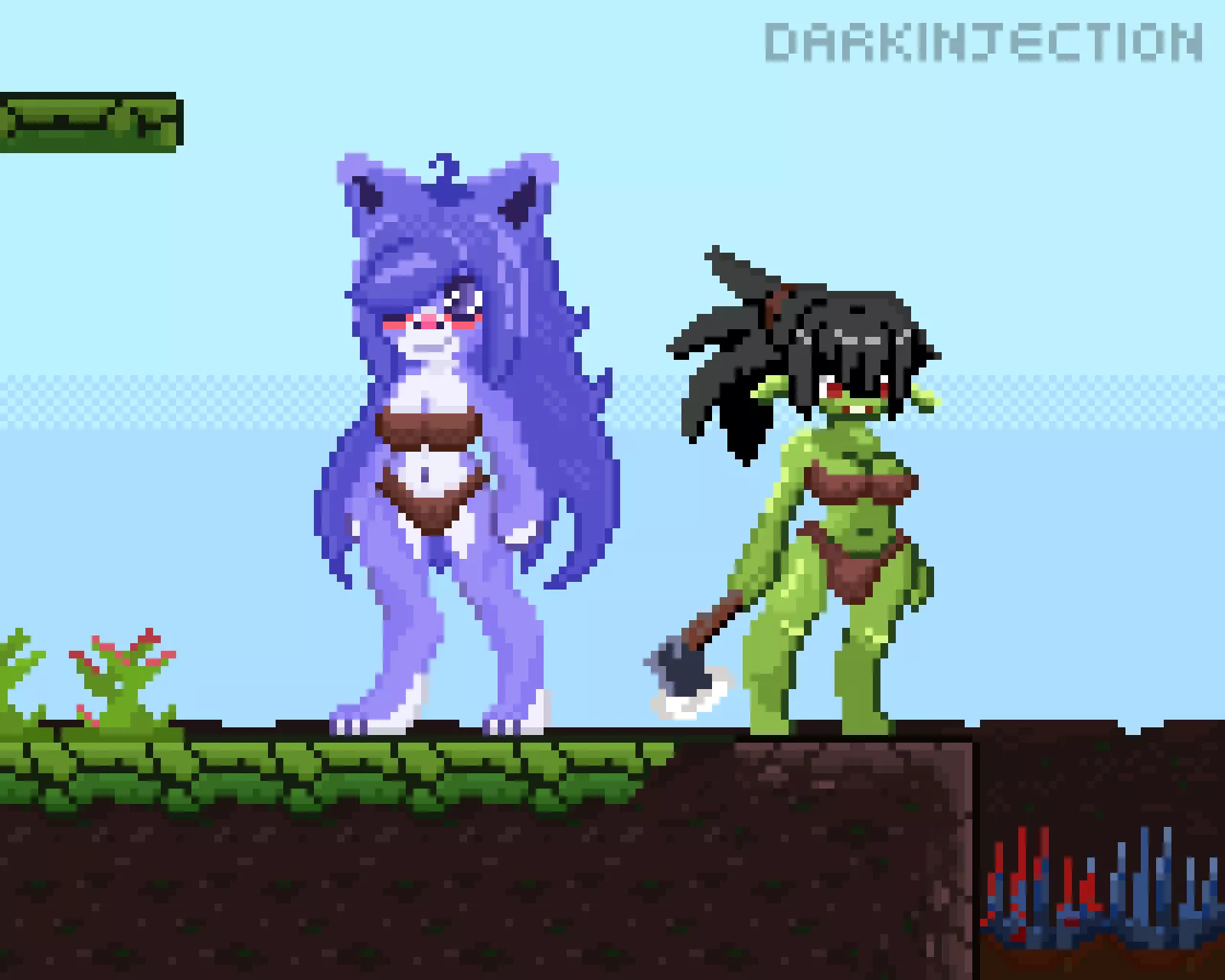I started making a game about monster girls with my friends!