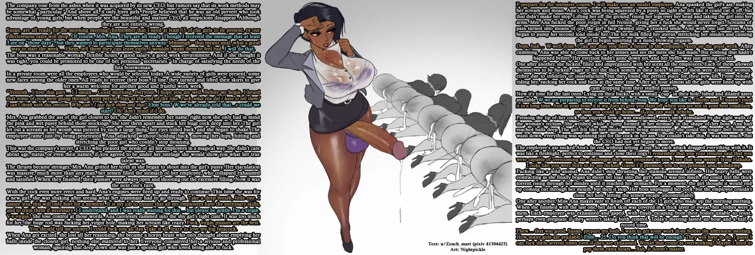 Meeting the needs of the company [Futanari] [Orgy] [Anal] [Creampie] [Breeding] [Commission] | Art: Nightpickle