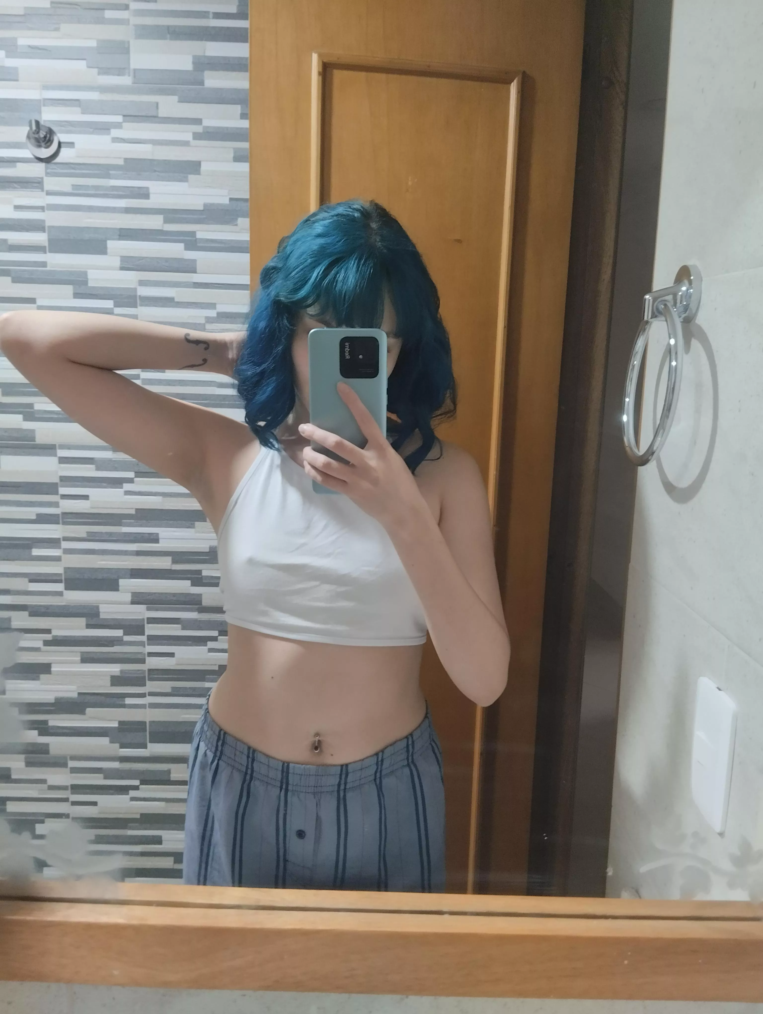 My blue bangs