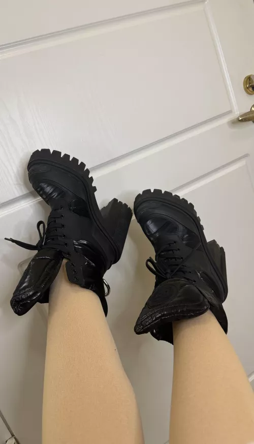 The boots may be leather, but this girl's got a wild side.