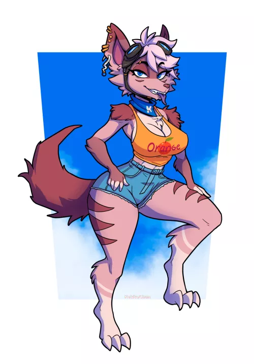 This is Keki and she loves oranges ^^ (by me)