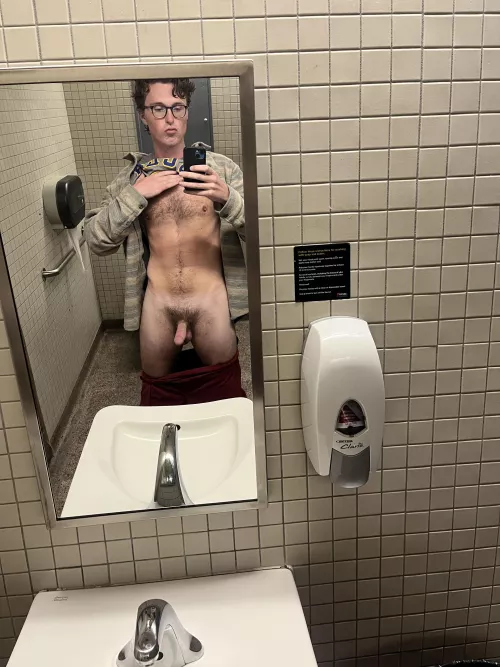 Took this in the college library bathroom