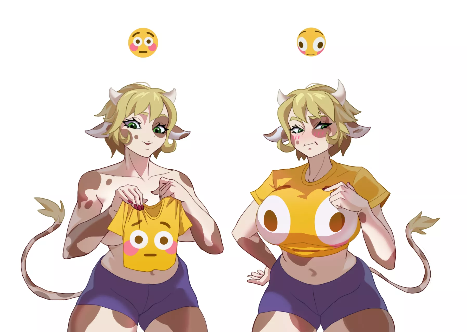 Yesterday my new shirt arrived, but I thought it would be bigger, D-do you agree? 😳