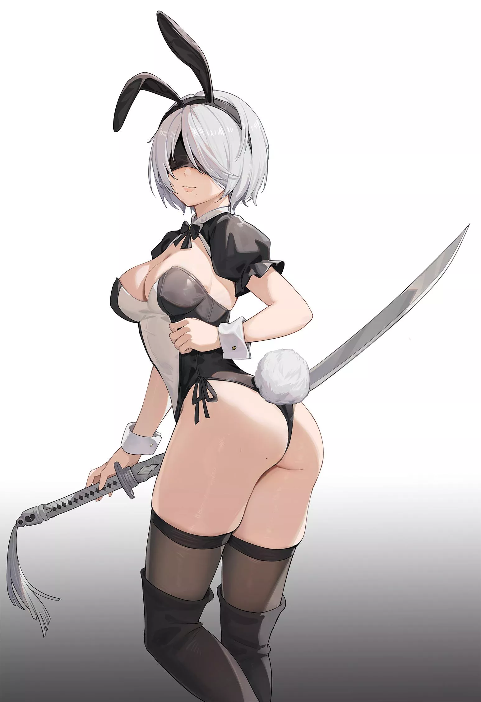 2B in a bunny outfit