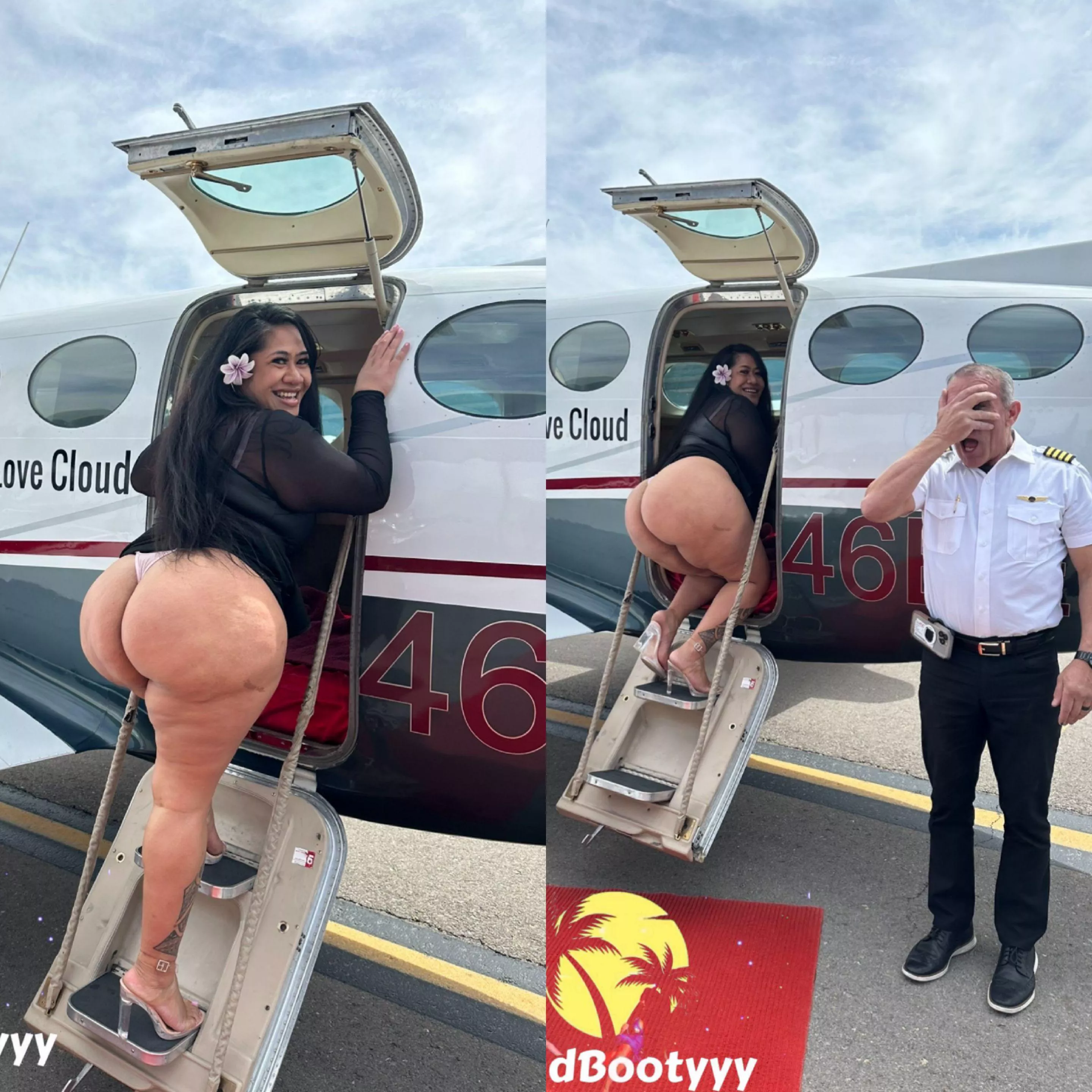 Airplane booty 😭😀🍑