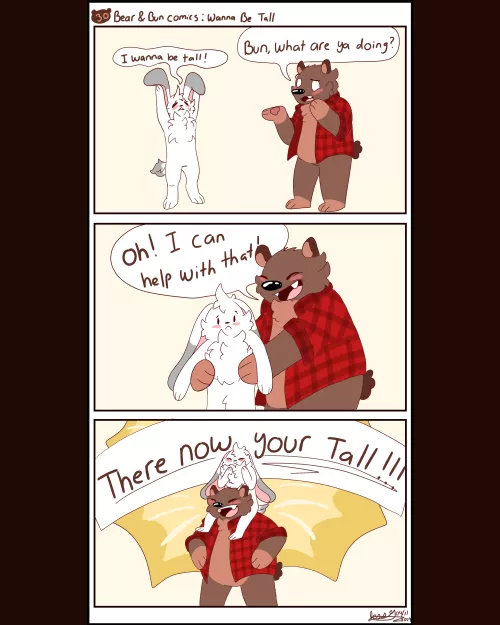 🐻🐰Bear & Bun Comic: Wanna Be Tall
