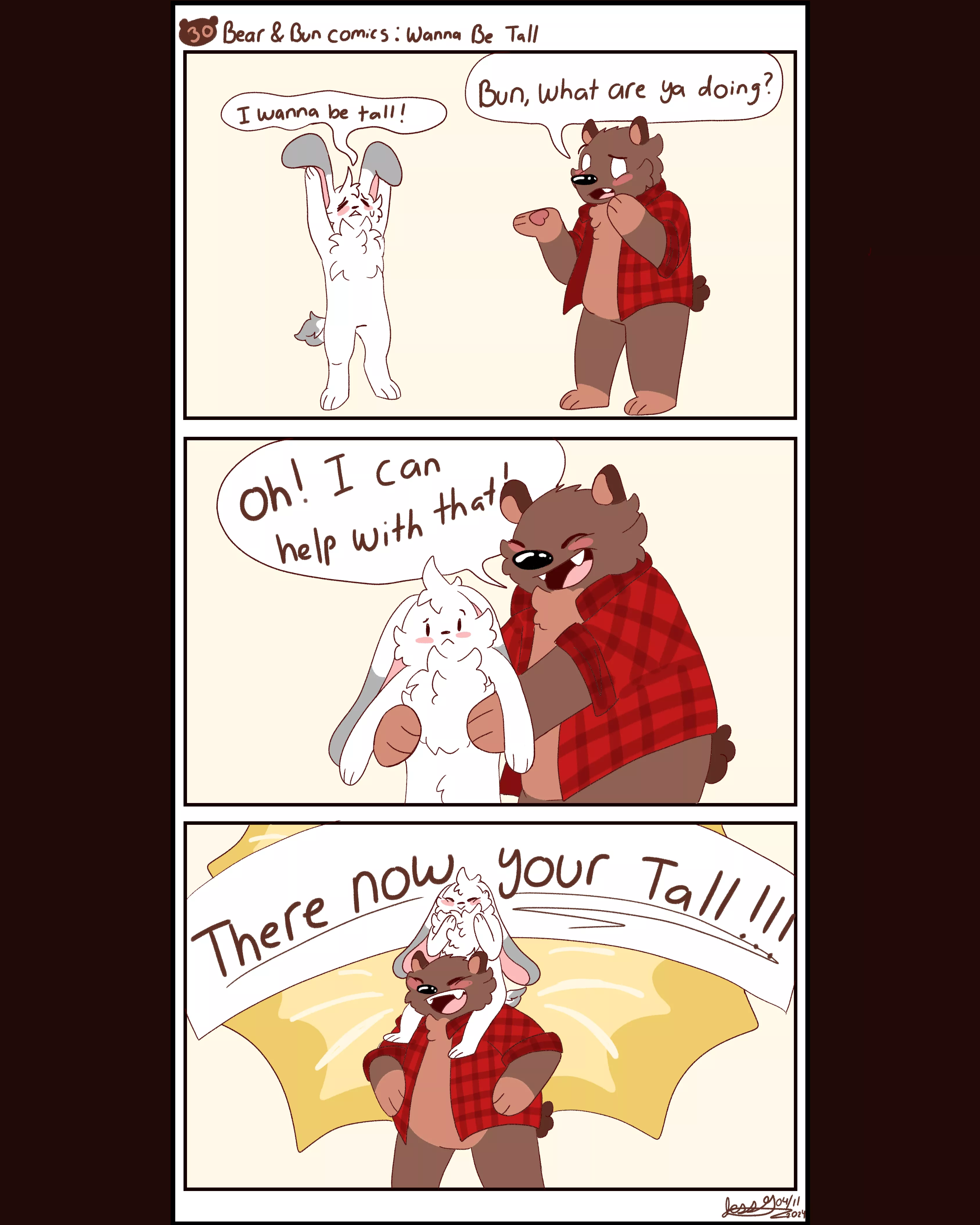 🐻🐰Bear & Bun Comic: Wanna Be Tall