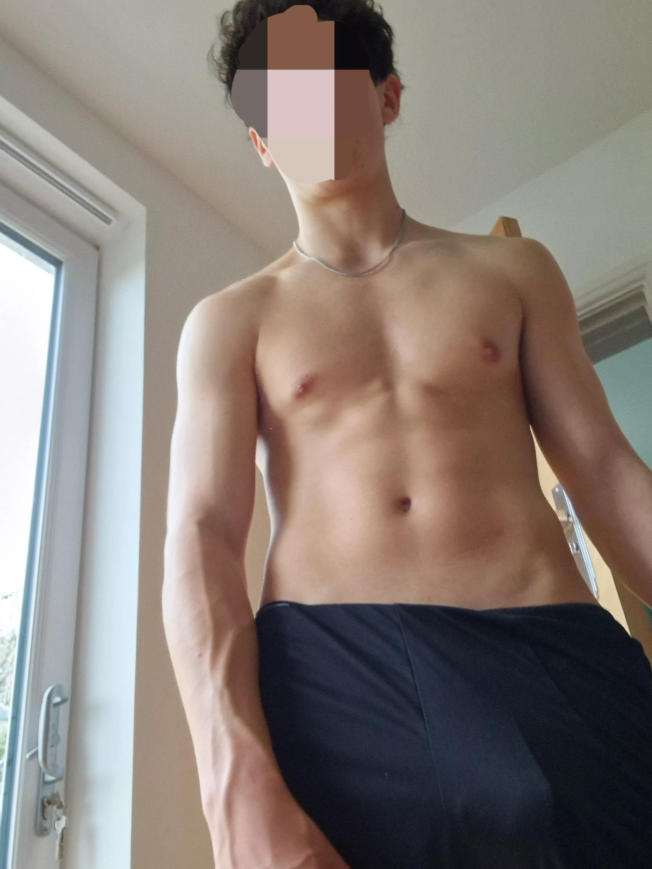 By the time i got dressed, my little guy was still begging for attention 