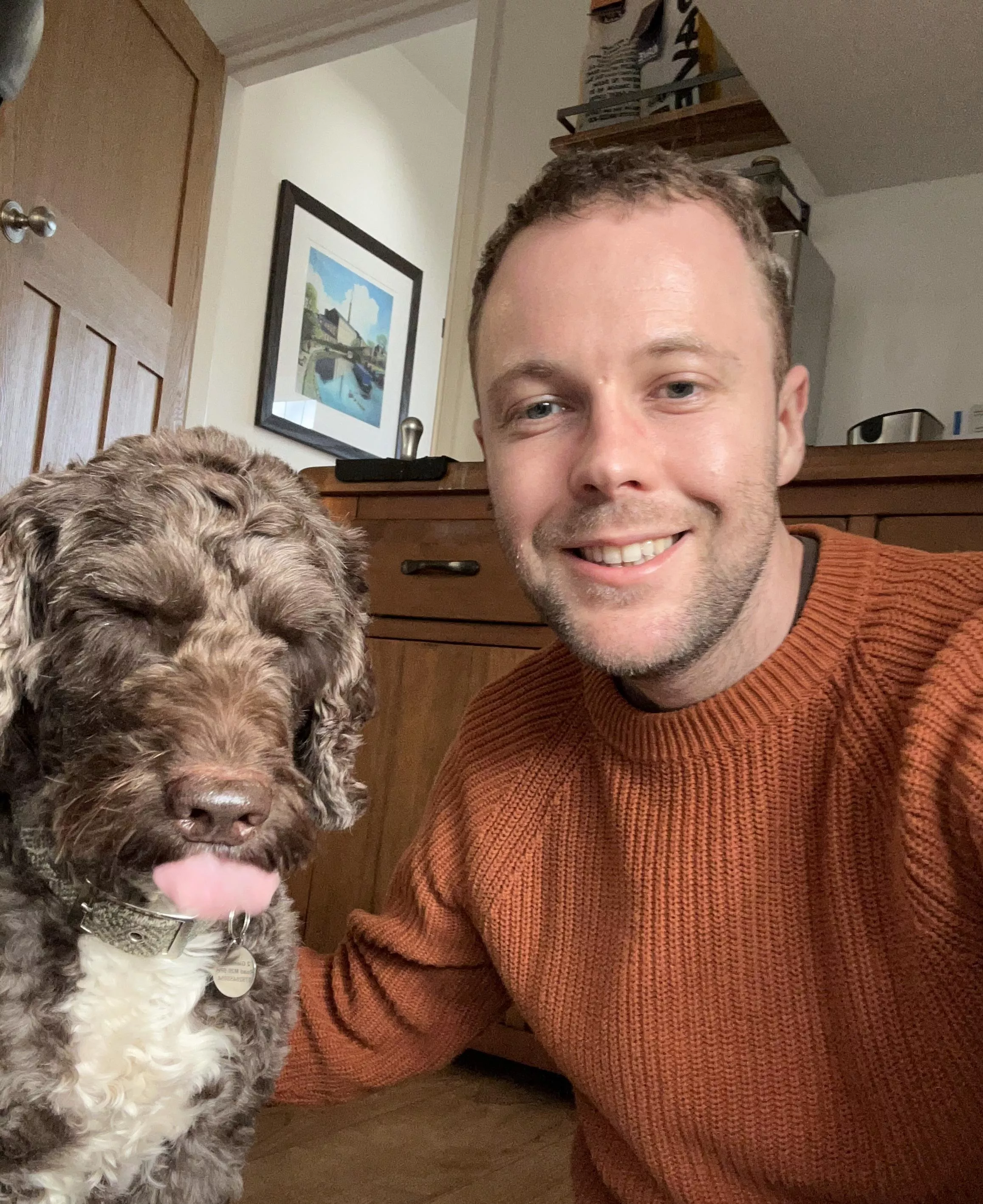 How my dog feels getting his picture taken with me 😝