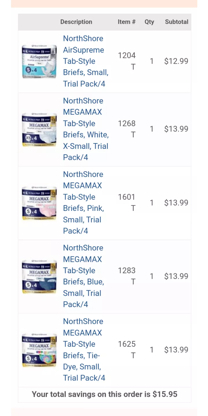 Just ordered diapers!