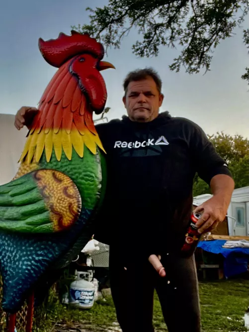 Just two cocks hanging out