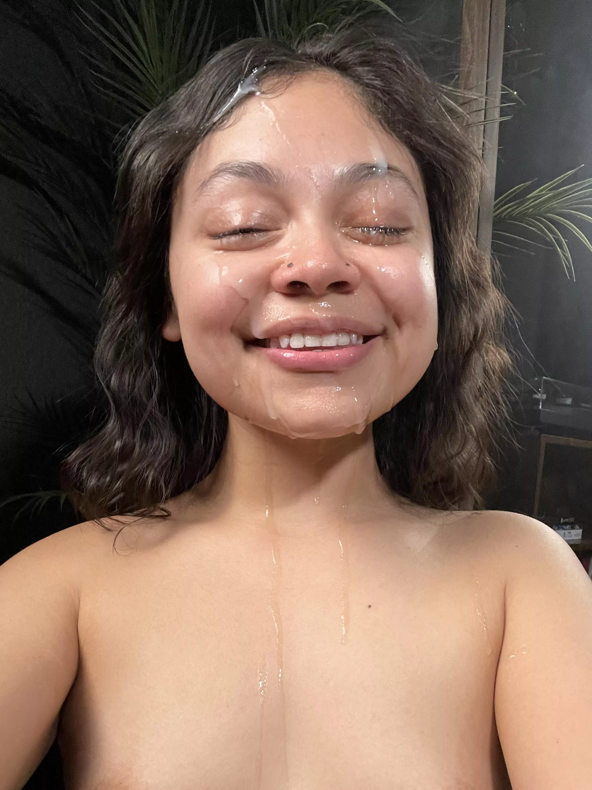 Love feeling his warm load on my face