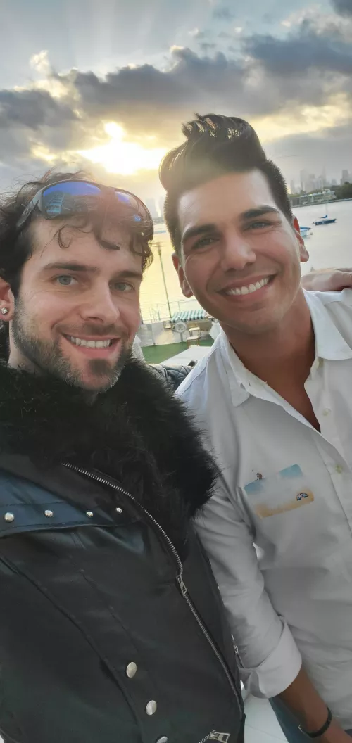 Me and my Friend enjoying the Sunset, 🌥️ also happy Friday!