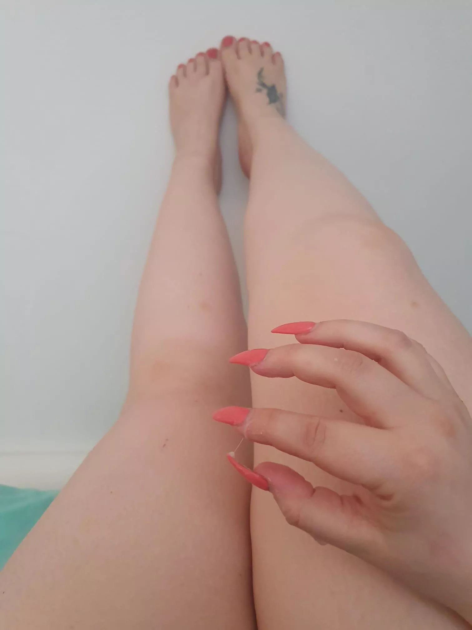 Messy nails after Selfcare 