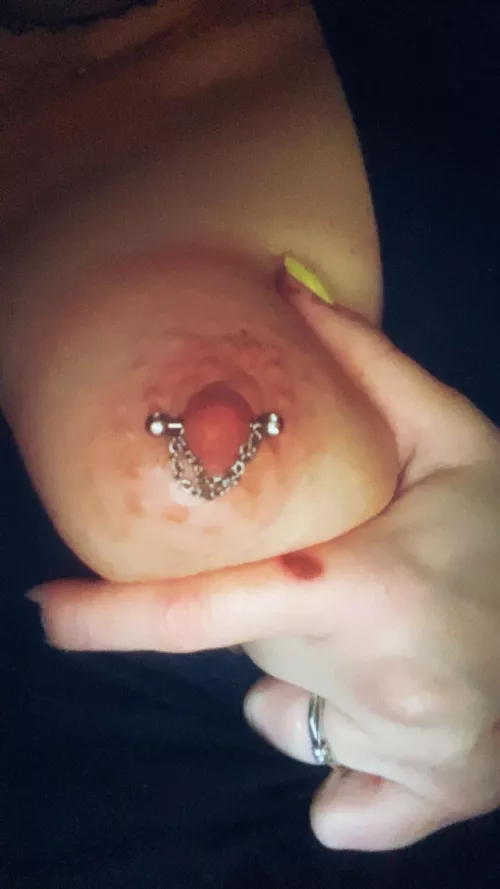 [Mrs,37] Meeting or not, I just had to whip out my new piercing for you guys ☺️