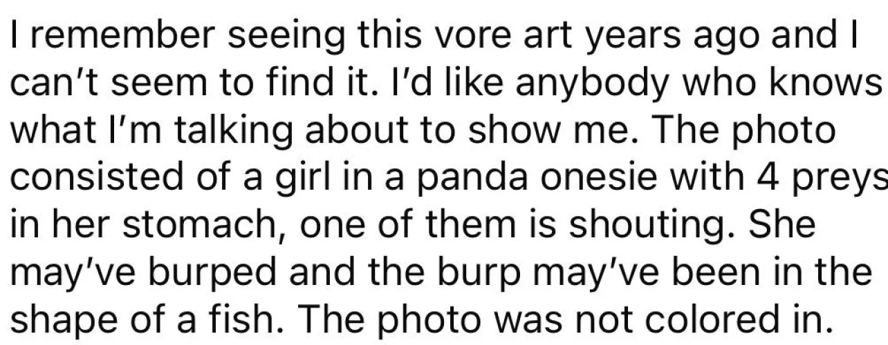 {request} Trying to find a vore photo