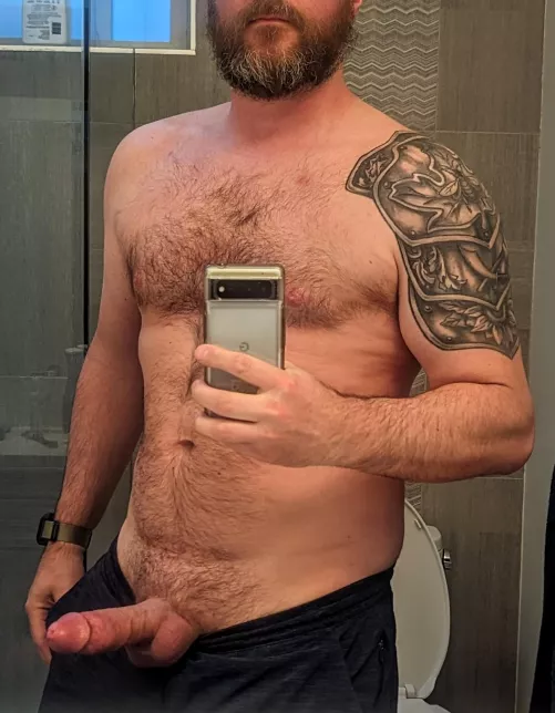 When it's raining outside so you stay in and take sexy pics