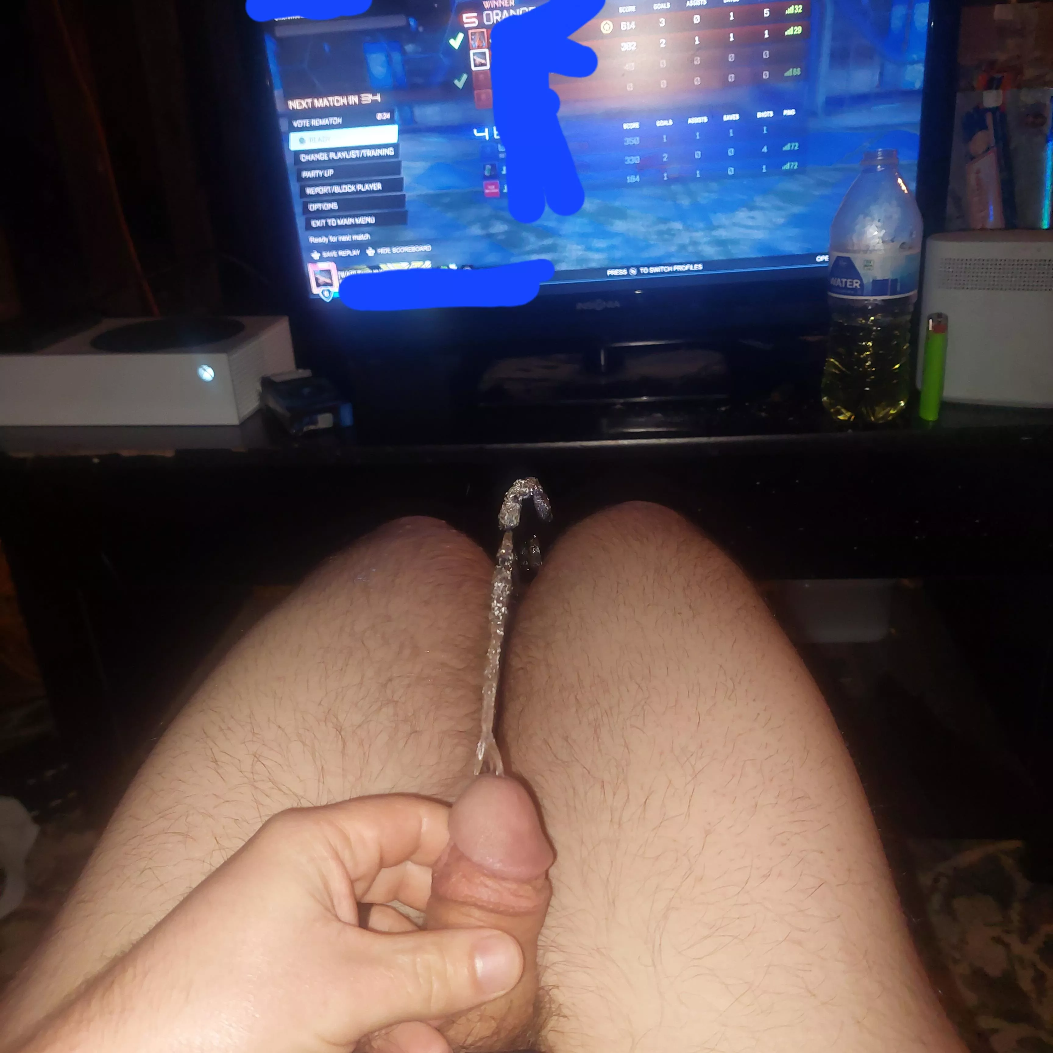 Getting a little wet between matches 