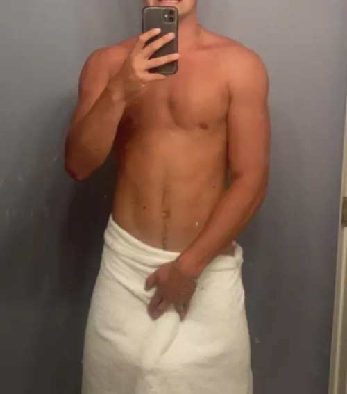 Hot shower always gets me going