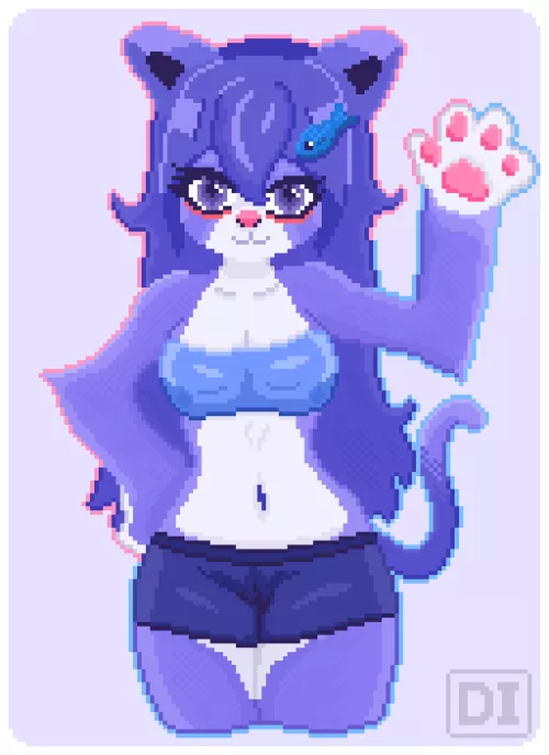 I drew a big version of my OC Marsi