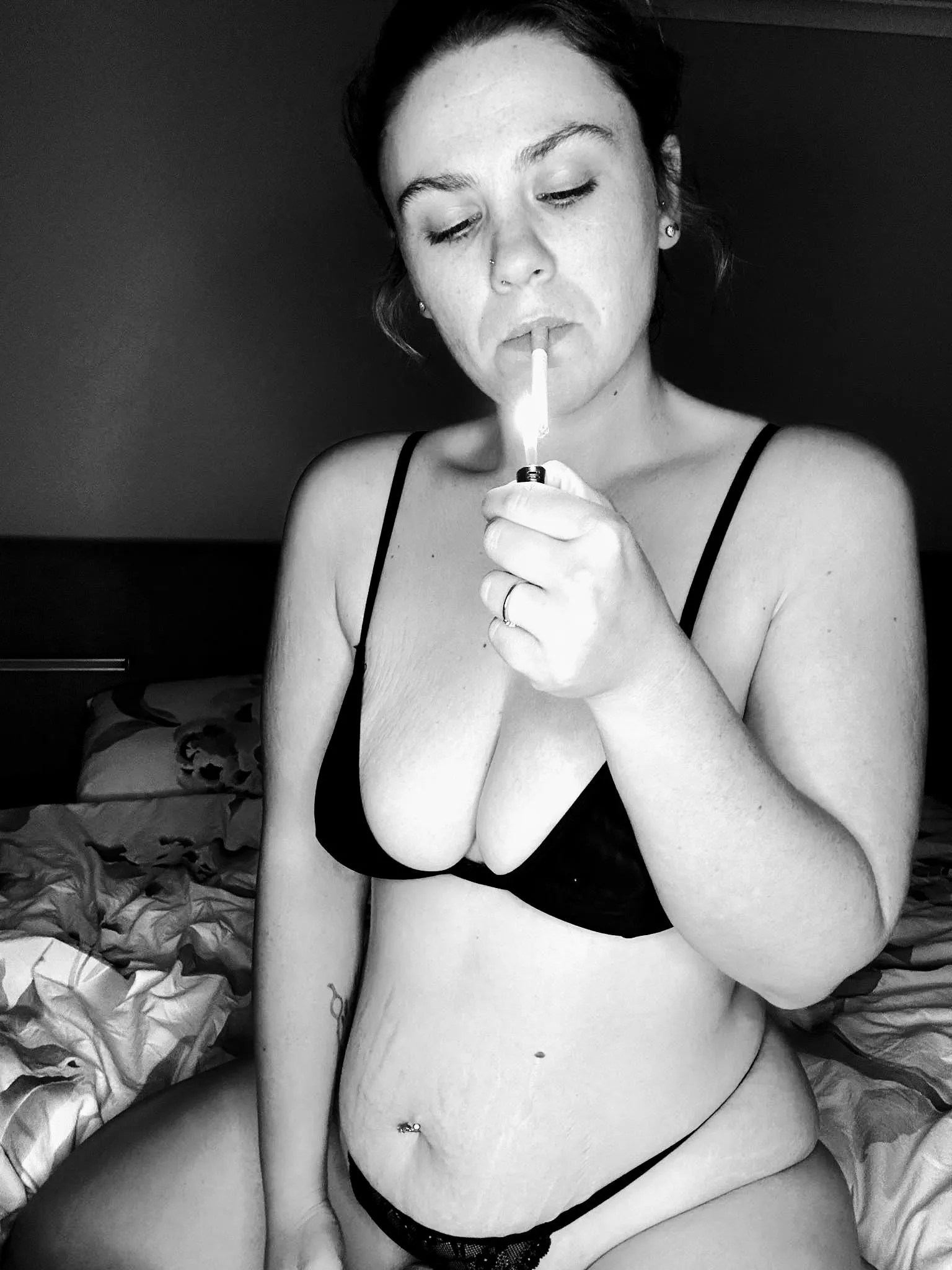 I love taking smoking content in black and white. There's something special about it