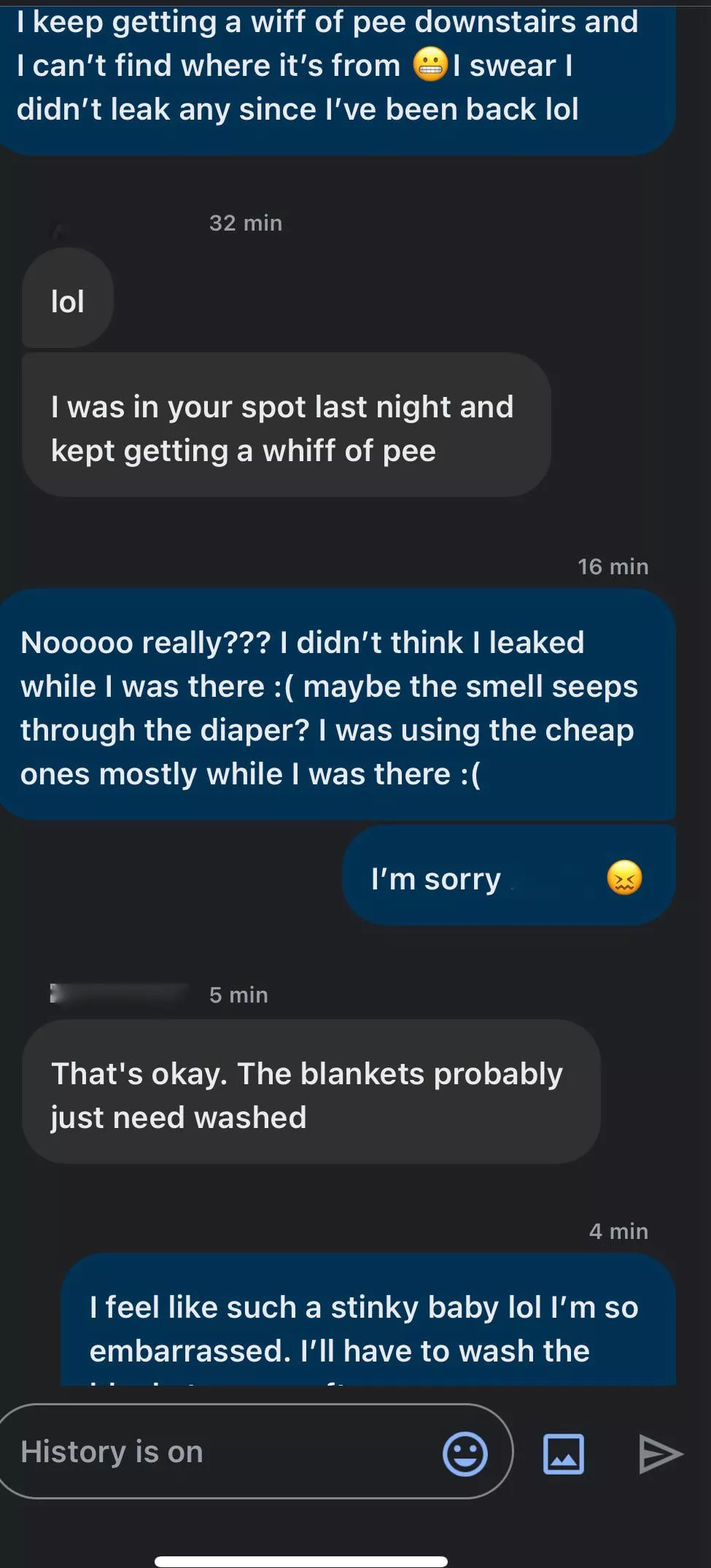 I’m so embarrassed