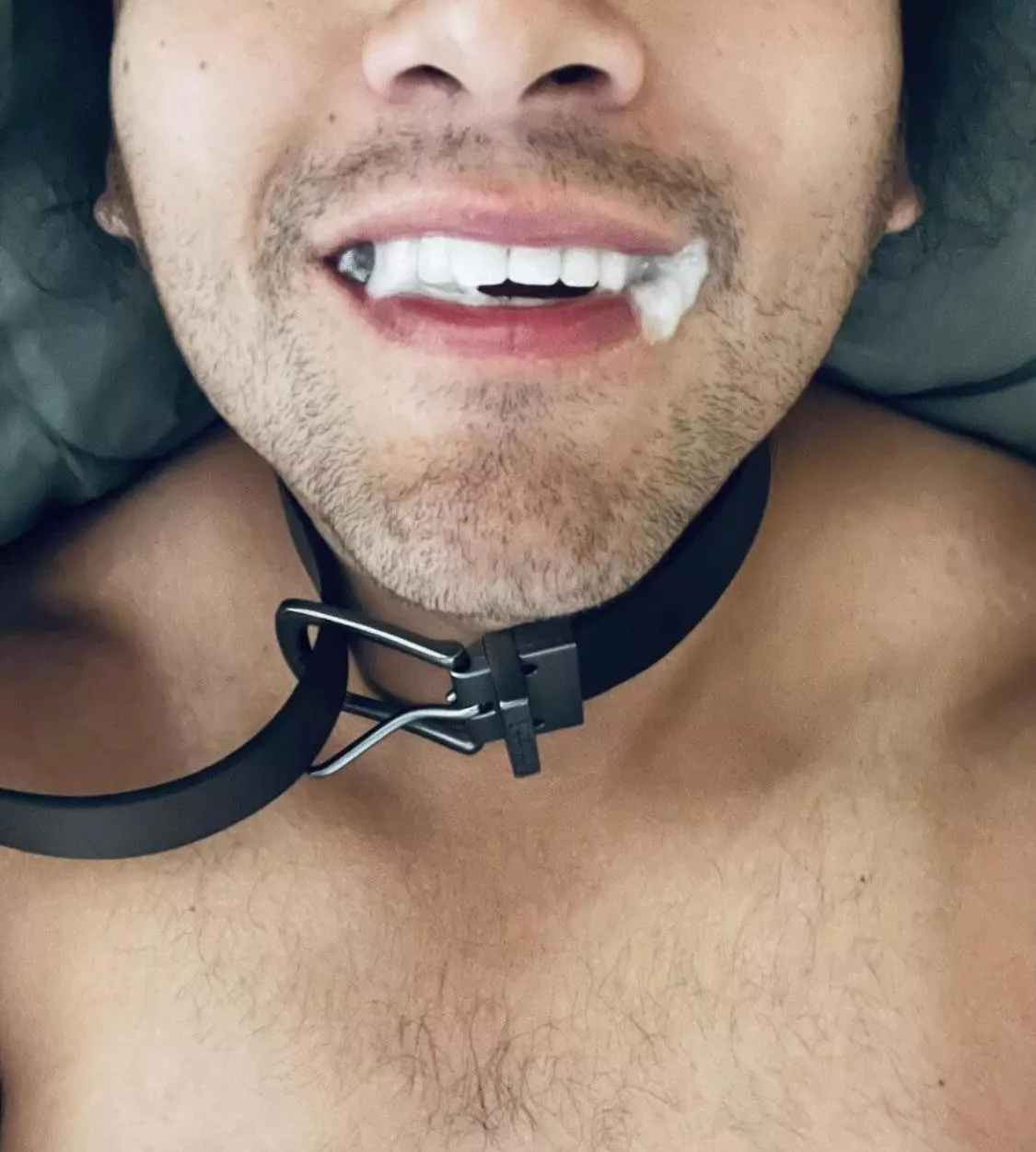 It’s not very “alpha” of me to smile after being choked and came on, is it? 🫢