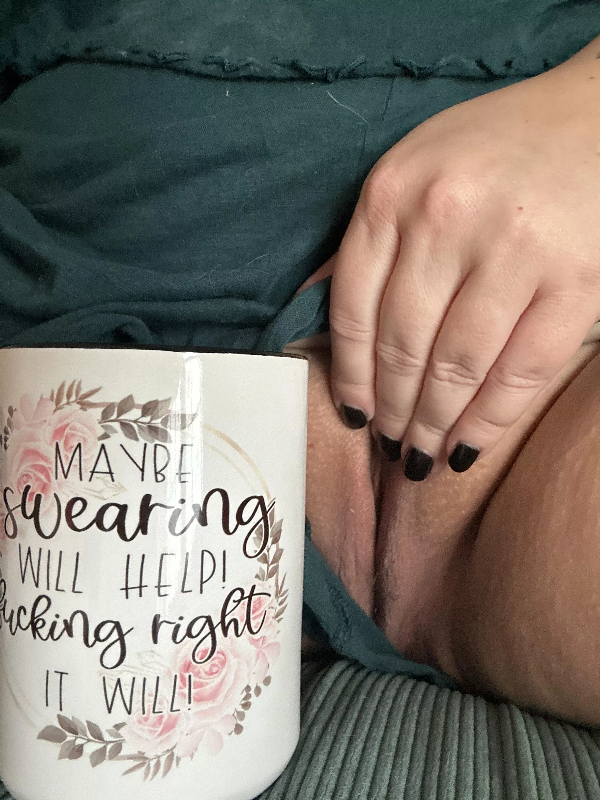 Love my nails how I love my coffee 🖤